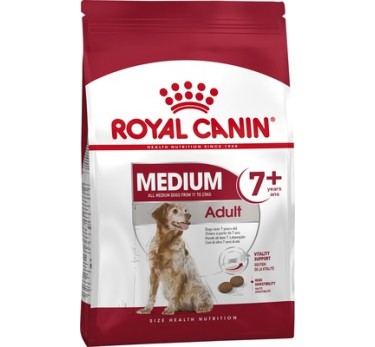 Royal Canin MEDIUM ADULT 7+ (МЕДИУМ ЭДАЛТ 7+) для стареющих собак средних размеров  в возрасте с 7 до 10 лет. 4кг